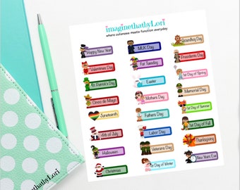 Mini Holiday Box Planner Stickers