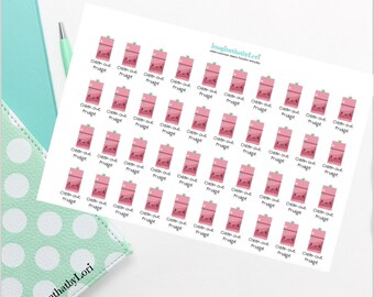 Clean out Fridge planner stickers