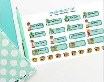 real estate planner stickers buying or selling a house