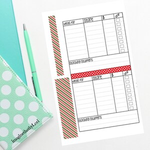 Christmas Holiday Gift idea organizer single sticker for hobonichi planner