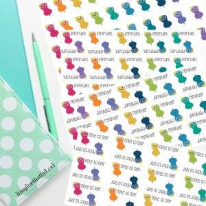 Cute push pin planner stickers