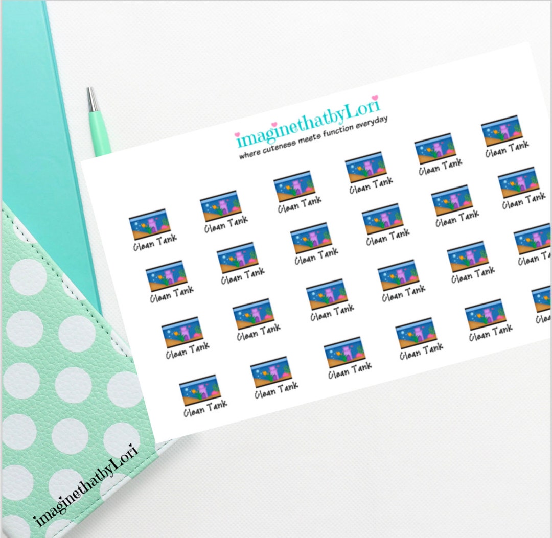 Clean Fish Tank or Fish Bowl Planner Stickers Etsy