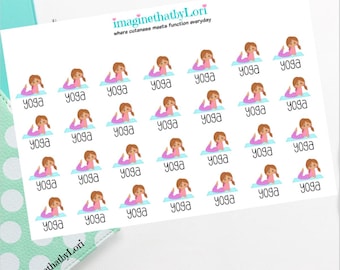 yoga planner stickers exercise
