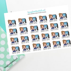 Game Time planner stickers gamer girl