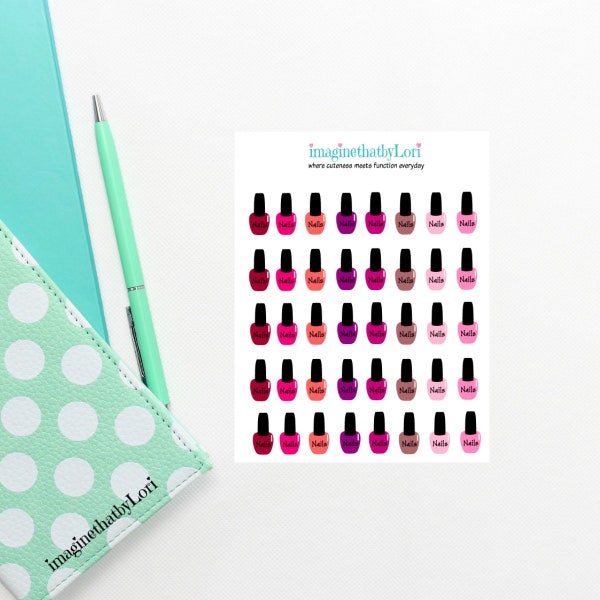 MINI Nail Appointment Planner Stickers- note these are a new smaller size.