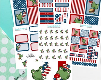 Hoppy 4th Fourth of July mini kit frog frogs