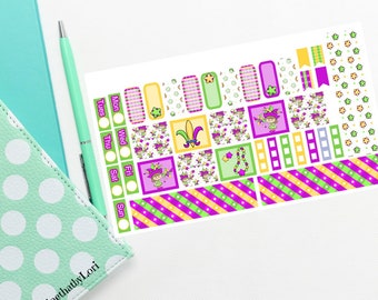 Mardi Gras Fat Tuesday hobonichi kit