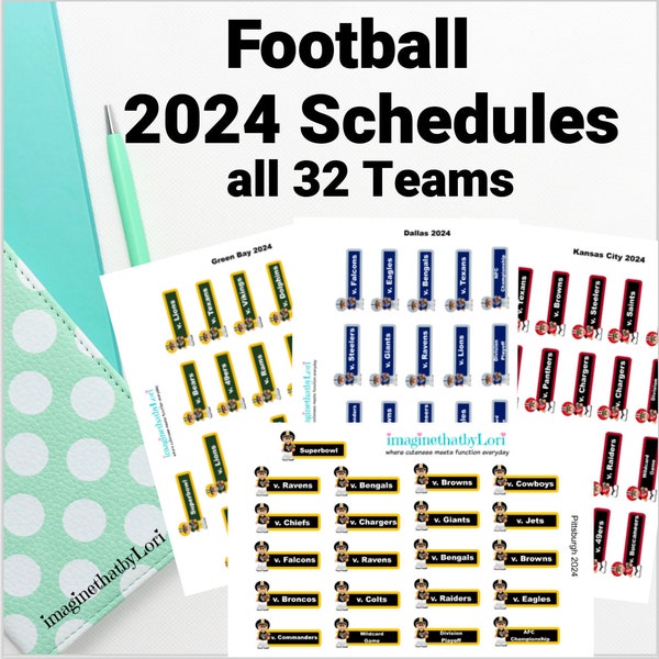 2024 Pro football team football schedules