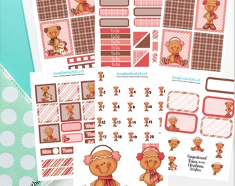 Gingerbread Kisses Mini Kit christmas cookies holiday planner stickers