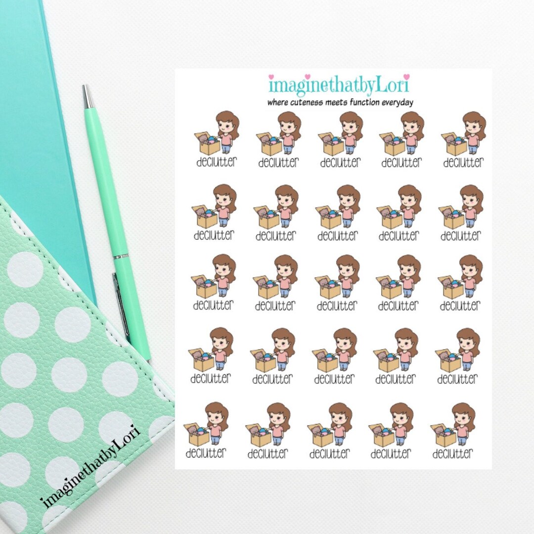 Declutter Clean Girl Planning Sticker - Etsy