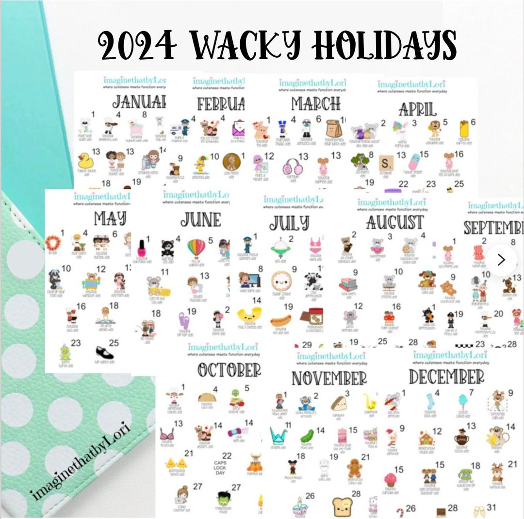 All New 2024 Wacky Fun Holidays - Etsy