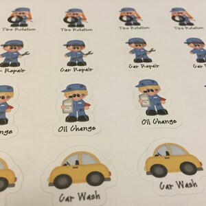 Car repair oil change planner stickers image 2