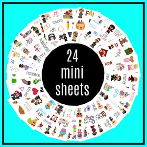 24 mini sheet samplers holidays and more