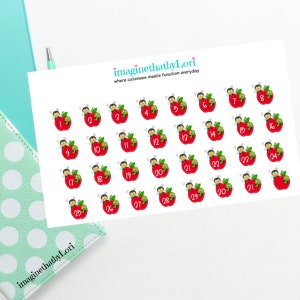 Back to school Bees apple date cover countdown