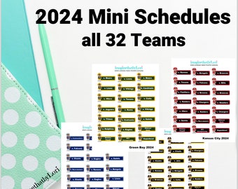 NEW MINI 2024 Pro football team football schedules