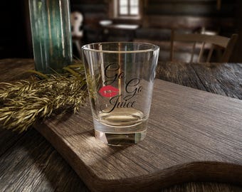 Go Go Juice and Red Lips Shot Glass, 1.5oz