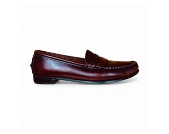 Vintage Dexter Oxblood Penny Loafer Leather Moc Toe Beefroll Prep Classic 6.5
