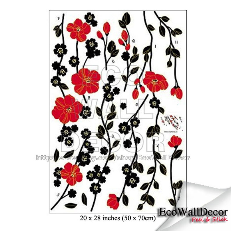 PEEL and STICK Removable Vinyl Wall Sticker Mural Decal Art Etsy