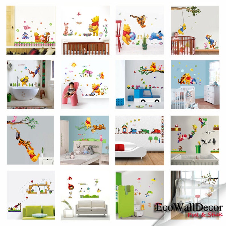 PEEL and STICK Kids Nursery Removable Vinyl Wall Sticker Mural Etsy