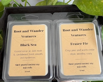 Pastillas de cera de soja y coco vertidas a mano / 85 g / Varios aromas