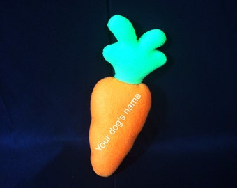 stuffed carrot dog toy