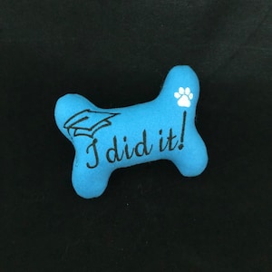 Hueso de peluche para perro o cachorro "¡Lo logré!" - Juguete para perro