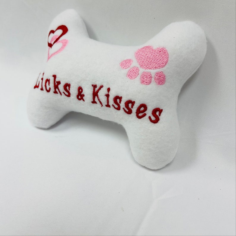 Dog/puppy Stuffed Bone Toy licks & Kisses Dog Etsy