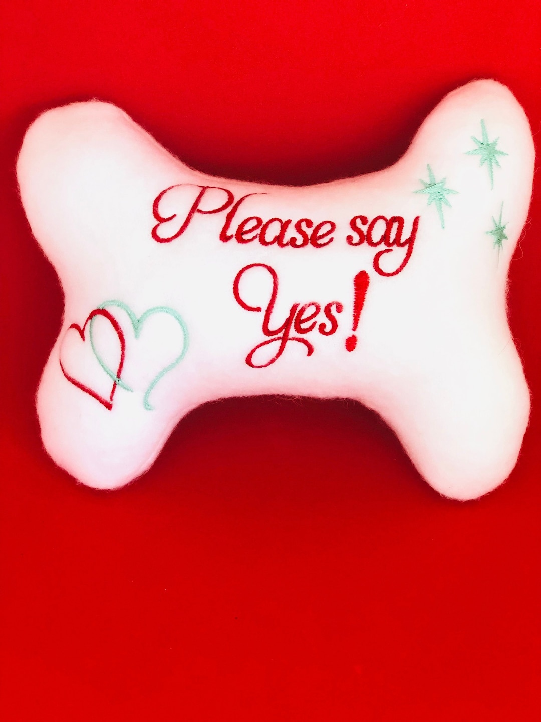 Dog/ Puppy Stuffed Bone Toy Please Say Yes Dog Toy Etsy