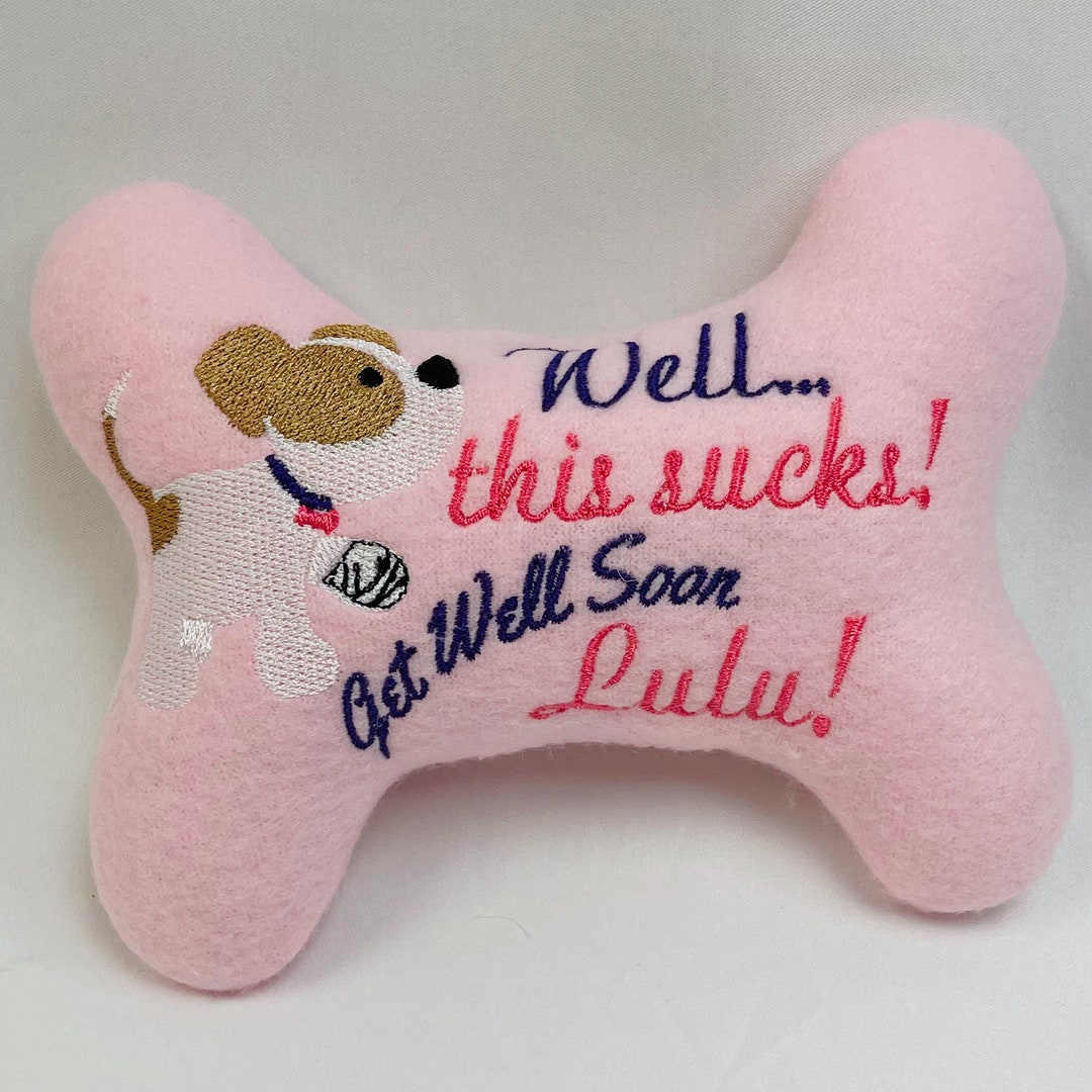 Dog/puppy Stuffed Personalized Dog Toy get Well Soon Dog Toy Etsy