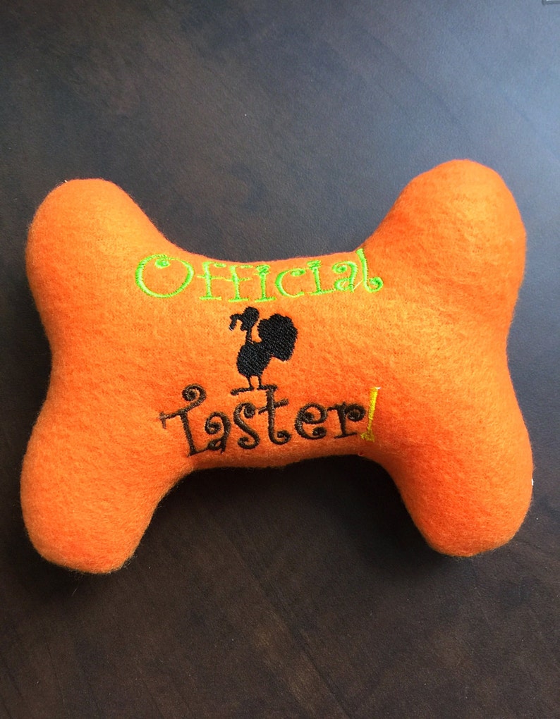 stuffed dog bone toy