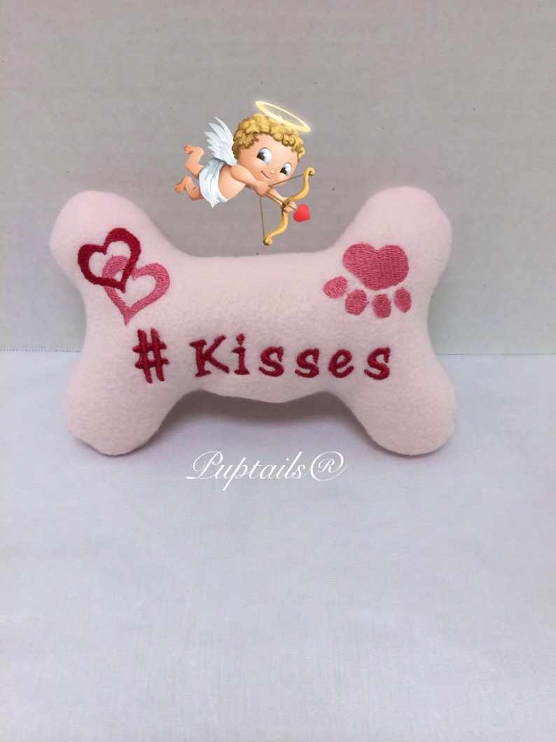 Dog/Puppy Stuffed Bone Toy Kisses Dog Toy Etsy