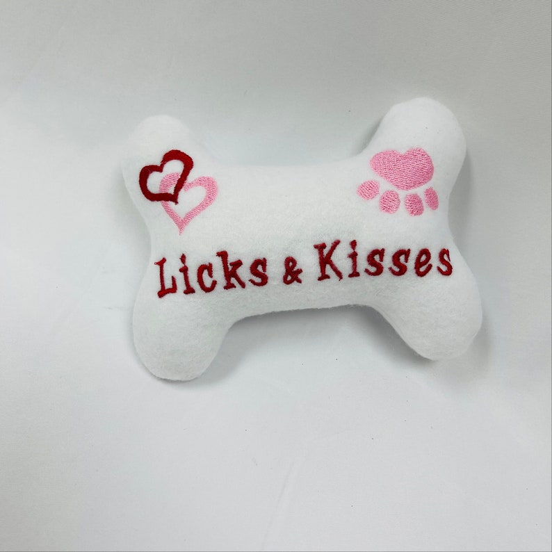 Dog/puppy Stuffed Bone Toy licks & Kisses Dog Etsy