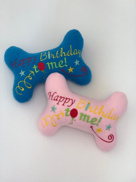 stuffed dog bone toy