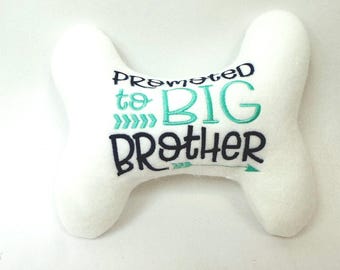 Juguete de hueso para perro, ascendido a Gran Hermano: regalo bordado para cachorro.