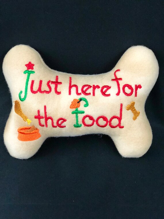 stuffed dog bone toy