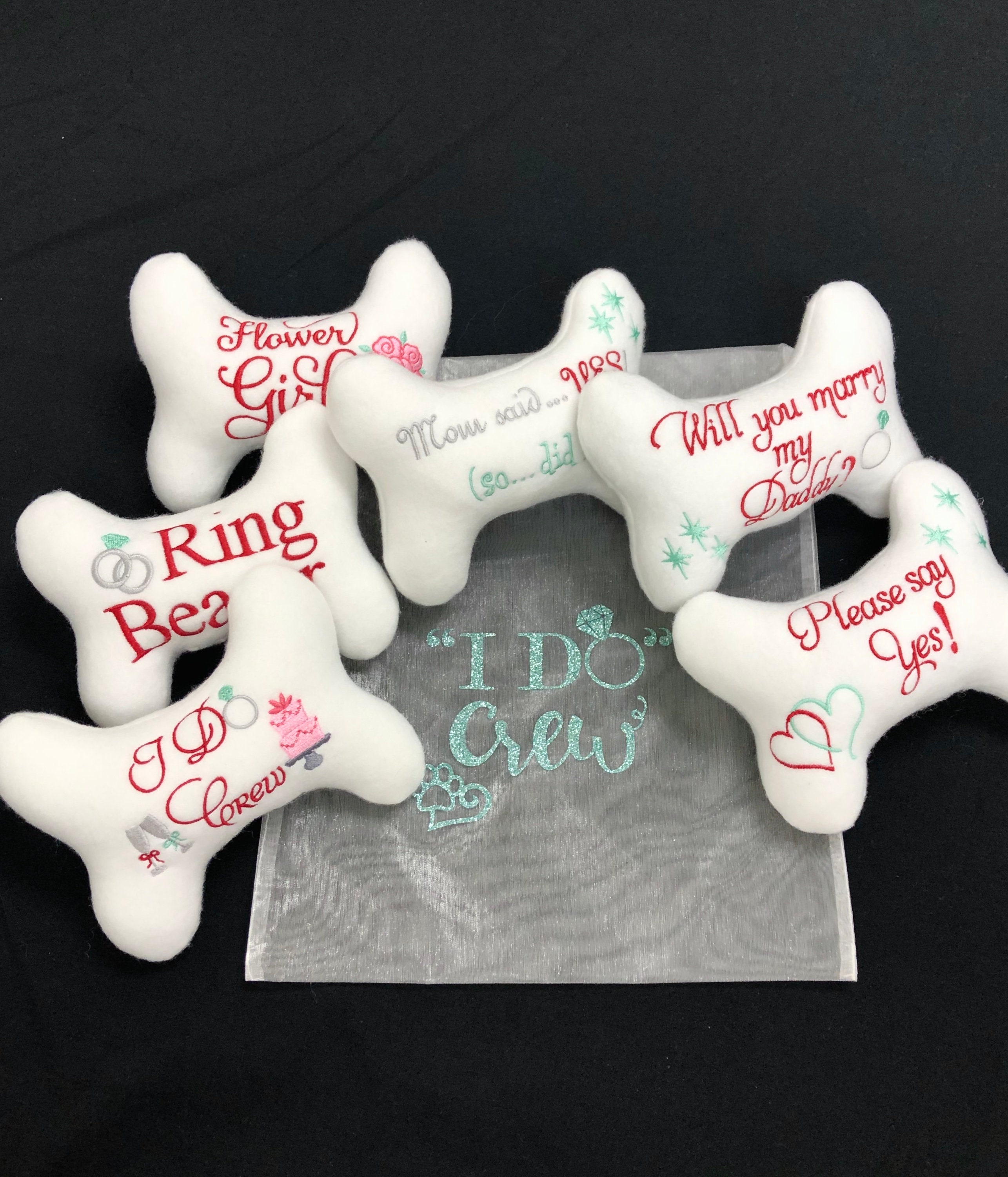 Dog/ Puppy Stuffed Bone Toy Flower Girl Dog Etsy