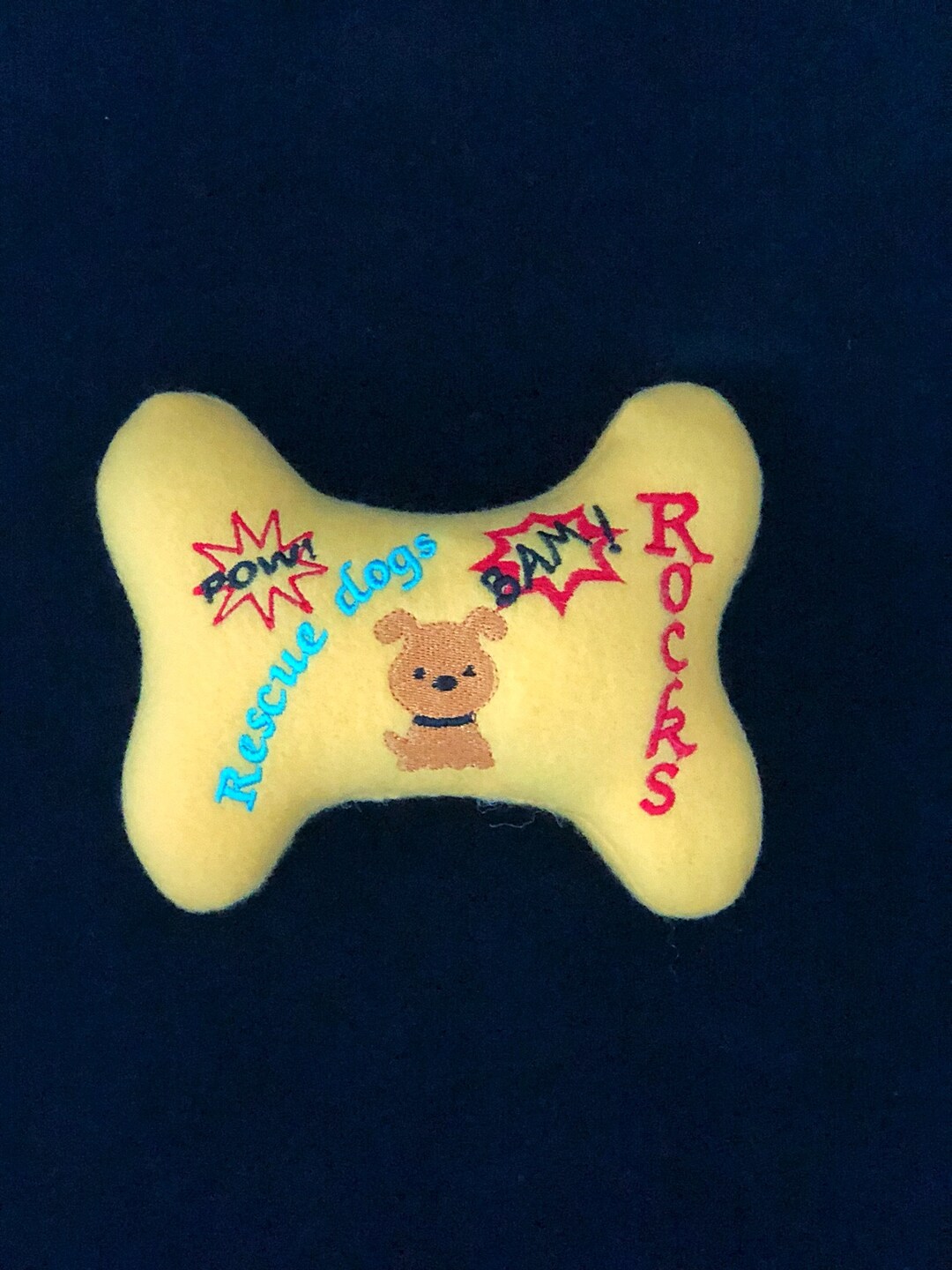 Dog/puppy Stuffed Dog Bone Toy rescue Dogs Rocks Dog Toy Etsy