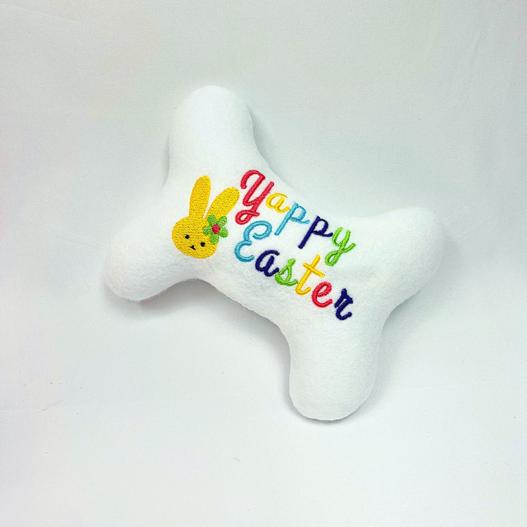 Dog/puppy Stuffed Bone Toy Easter Dog Bone Toy Yappy Easter Dog Toy Etsy