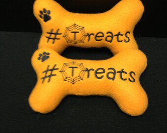 Dog/Puppy Stuffed Bone Toy - Halloween Dog  Bone To - "#Treats # - Dog Toy