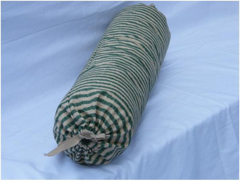 Green / beige stripe bolster cushions pillow sham throw Etsy