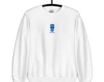 Invincible Broderad Rundhals, Lofi Minimalistisk Streetwear-tröja, Komikerkläder
