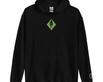 Ben 10 Heatblast Broderad Hoodie, Omnitrix Ärm Tecknade Fankläder