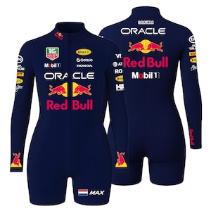Max Verstappen 2025 F1 Women Jumpsuit and Onesie: Red Bull Racing Blue Base Layer