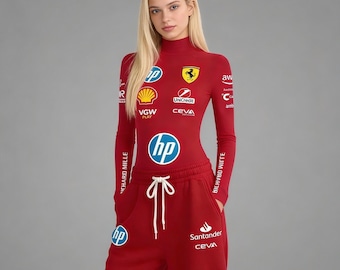 Conjunto de Body e Calça Feminino F1 2026: Roupa Térmica Feminina para Corrida