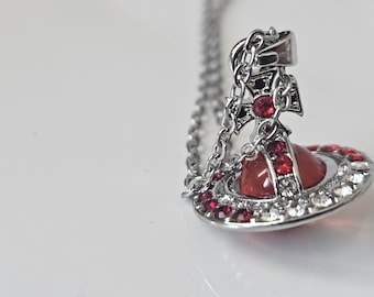 Vintage Saturn Kugel-Halskette