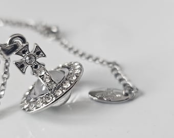 Vintage Saturn Kugel-Halskette