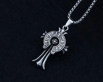24 inch gotische kruis hoefijzerketting / halsketting