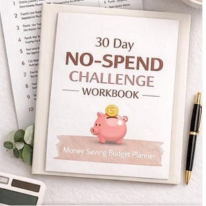30-Tage-No-Spend-Challenge-Arbeitsmappe | Geld sparen Haushaltsplaner (PDF)