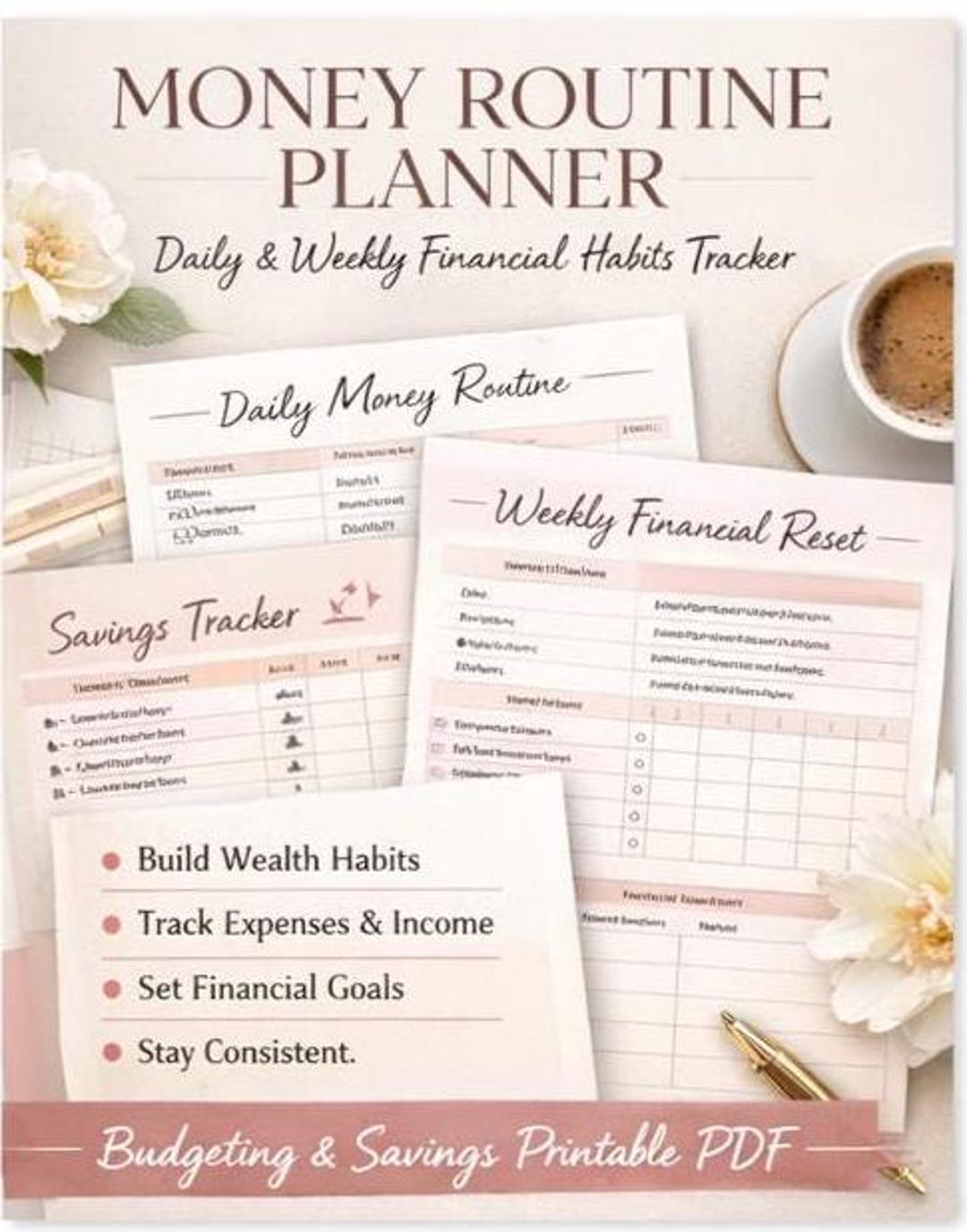 Money Routine Interactive Money Routine Planner | Finance Budget Savings Tracker (PDF ...