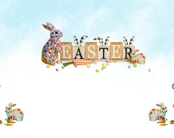 Pastel Easter Clipart | Watercolor | Easter Sublimination | Bunny PNG | Eggs |Spring Floral